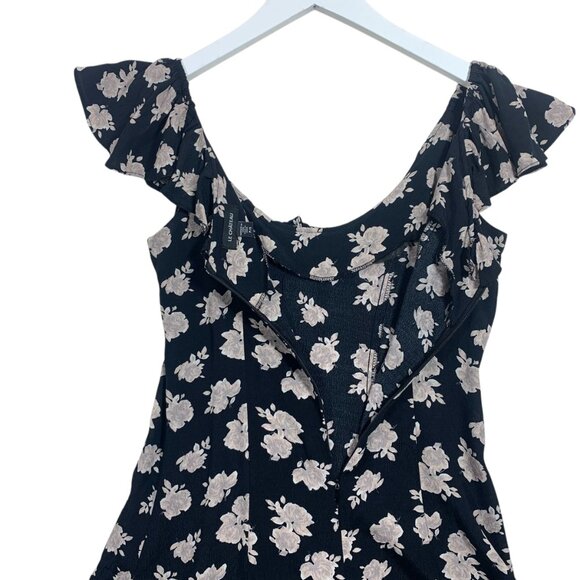 off shoulder floral print dress size small LE CHATEAU - Picture 5 of 16